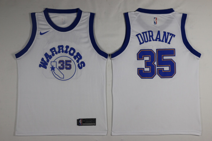 Men Golden State Warriors #35 Durant White Game Nike NBA Jerseys1->->NBA Jersey